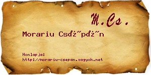 Morariu Csépán névjegykártya